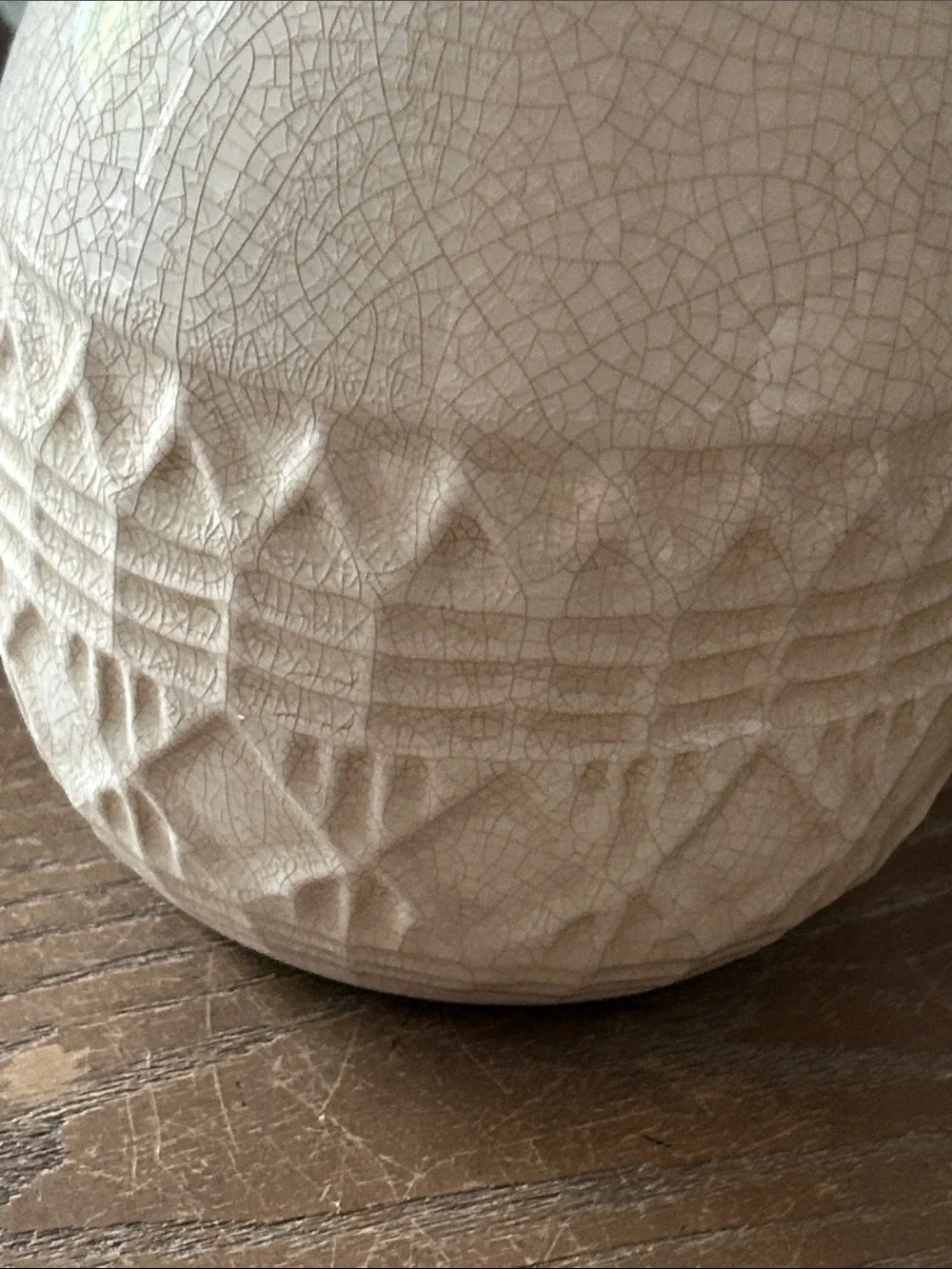 NEW! Southwestern Creamy White Textured Glazed Ceramic Vase